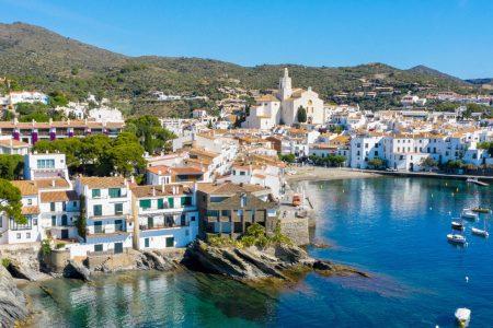 Panoramic view of Cadaques in the morning, Costa Brava, Catalonia, Spain