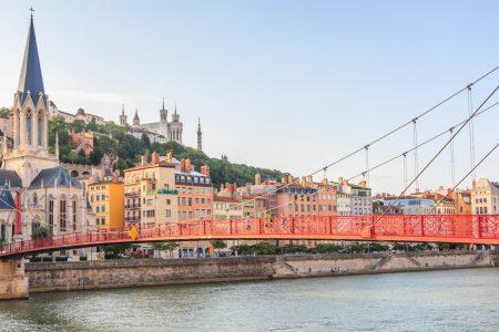 Vieux Lyon and Saone River, France