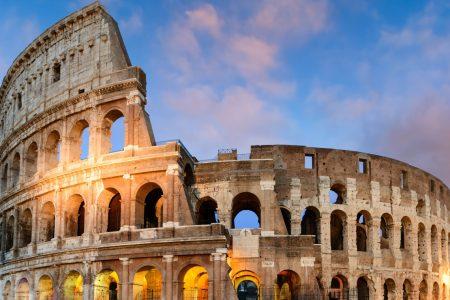 The Colosseum in Rome, an iconic symbol of ancient Italy