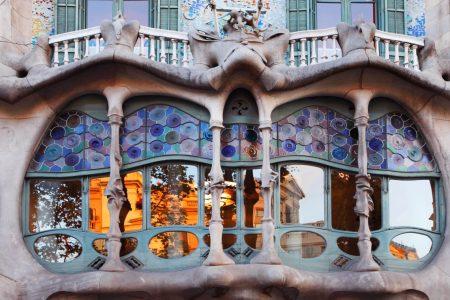 Detail of Casa Batlló, Barcelona, Spain