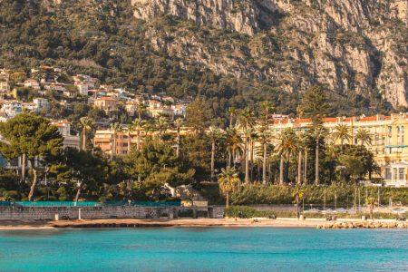 Seaside view of Beaulieu, a village in south France