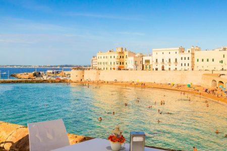 Gallipoli beach, in Apulia, Italy