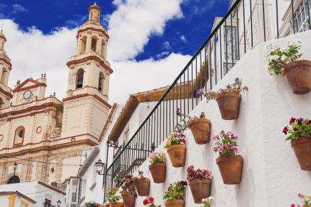 View of Setenil de las Bodegas village, one of the beautiful white villages (Pueblos Blancos) of Andalusia, Spain